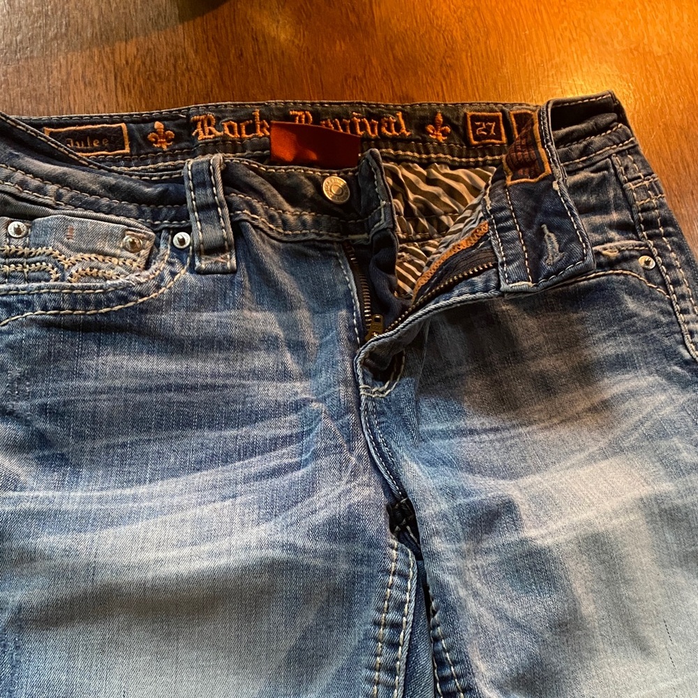 Rock Revival Distressed Blue Bootcut Jeans